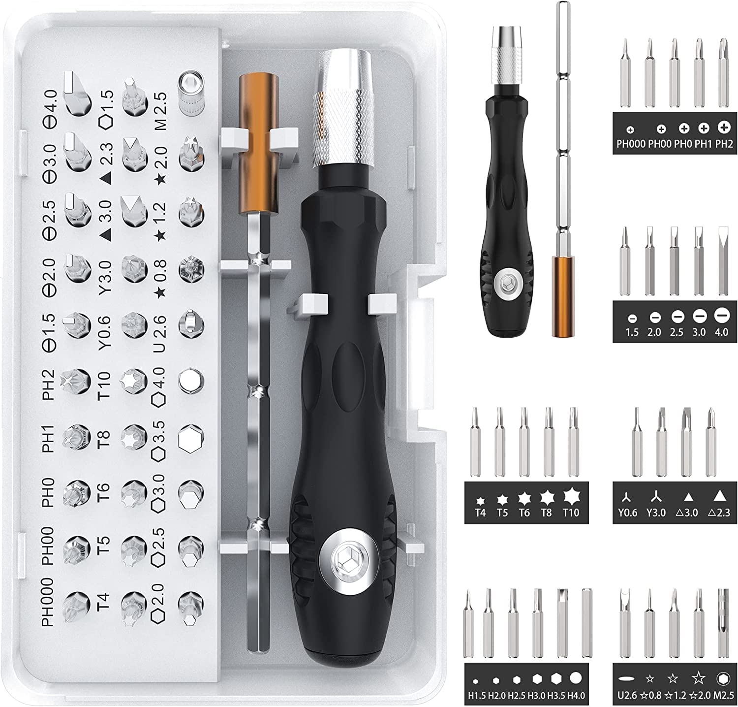 32 In 1 Small Screwdriver Set, Mini Magnetic Set Contains 30 Bits Repair Tool Kit for Watch,Toys,Laptop,Phones