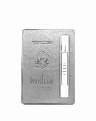 ZUGAD Portable Cigarette Case with Lighter Full Pack 10 Regular Cigarettes Box Holder Flameless Gas Lighter with Free Cigarette Safety Filters (1 pcs) Kitchen Tools